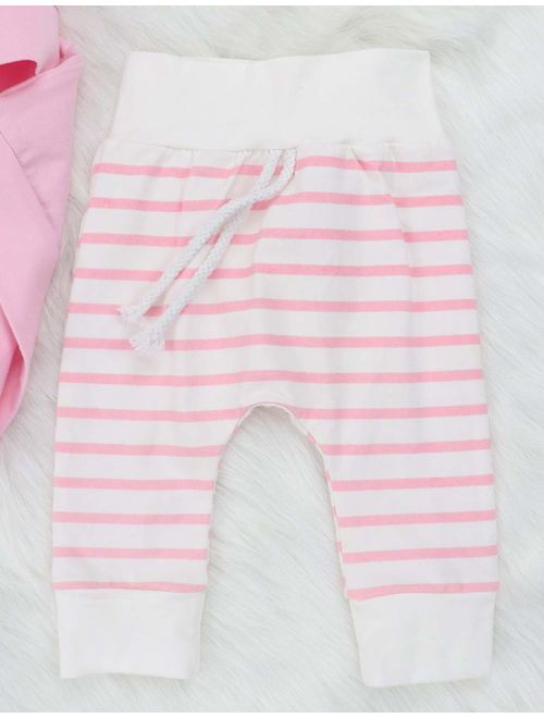 Baby Girl Clothes Long Sleeve Hoodie Sweatshirt Floral Pants with Headband Outfit Sets