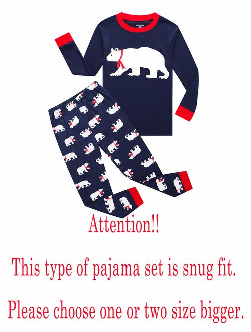 Family Feeling Christmas Little Boys Girls Child Pajamas Sets 100% Cotton Toddler Pjs