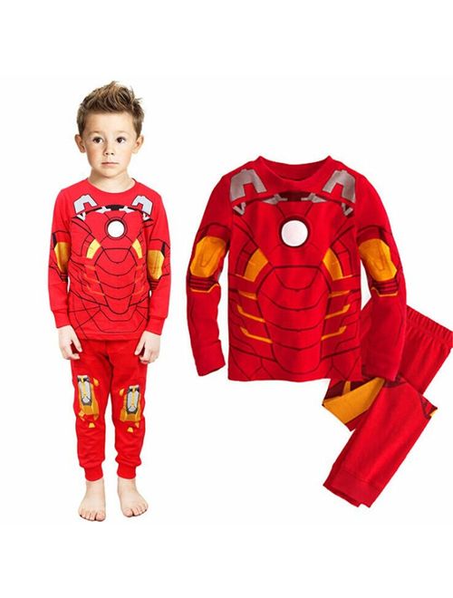Boys Pajamas Sets Children Pants 100 Cotton Spider-man Long Kids Snug Fit Pjs Winter Toddler Sleepwear