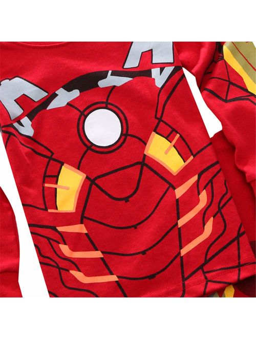 Boys Pajamas Sets Children Pants 100 Cotton Spider-man Long Kids Snug Fit Pjs Winter Toddler Sleepwear