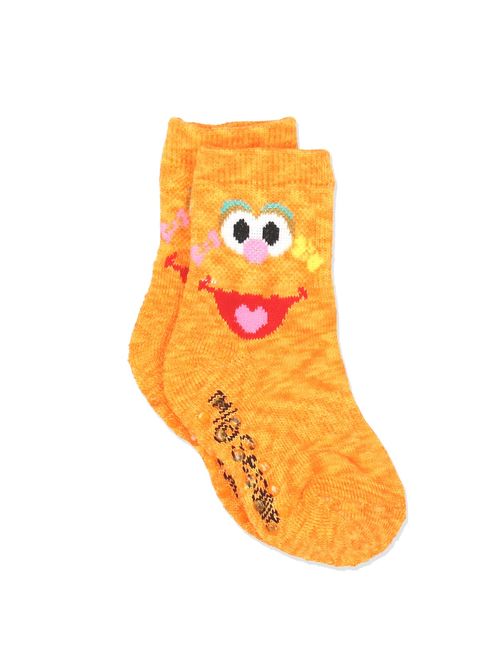 Sesame Street Elmo Boy's Girl's Multi Pack Crew Socks with Grippers (Baby/Toddler)