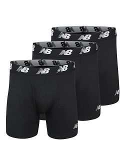 Boxer Brief Fly Front with Pouch, 3-Pack of 6 Inch Tagless Underwear