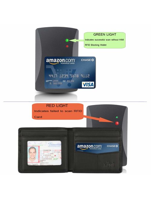 Wallet for Men-Genuine Leather RFID Blocking Bifold Stylish Wallet With 2 ID Window
