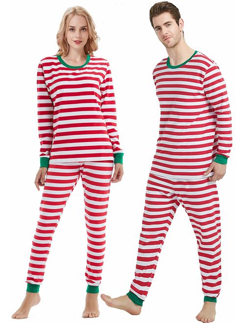 Matching Family Pajamas Christmas Boys and Girls Red Striped Jammies Baby Clothes Mum and Me Pjs Women Men