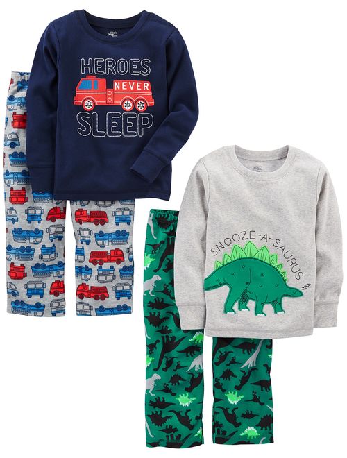 Simple Joys by Carter's Little Kid and Toddler Boys' 4-Piece Pajama Set