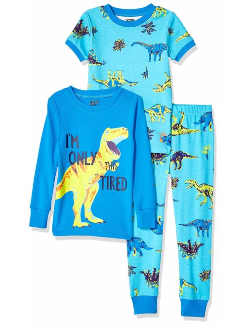 Amazon Brand - Spotted Zebra Unisex 3-Piece Snug-Fit Cotton Pajama Set
