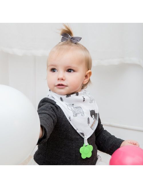 Baby Bandana Drool Bibs and Teething Toys Made with 100% Organic Cotton, Super Absorbent and Soft Unisex (vuminbox)