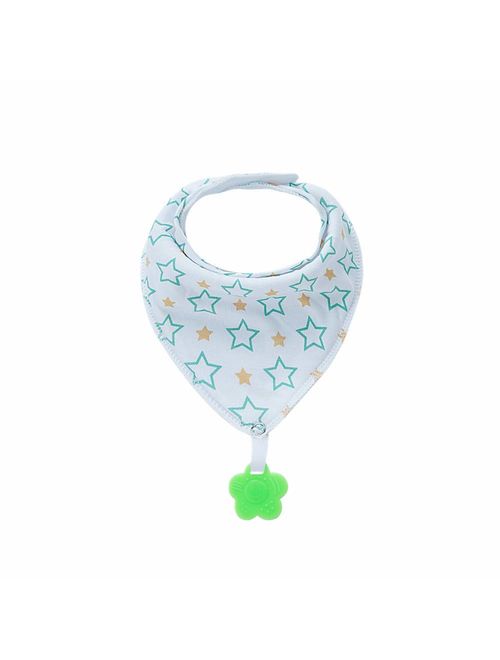 Baby Bandana Drool Bibs and Teething Toys Made with 100% Organic Cotton, Super Absorbent and Soft Unisex (vuminbox)
