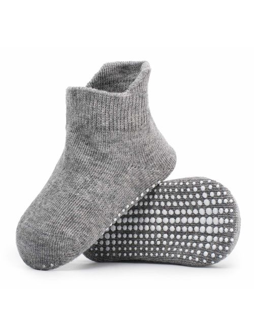 Baby Non Slip Infant Newborn Boys Girls Ankle Socks 6 Pairs