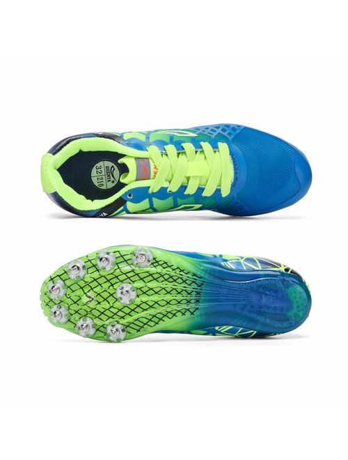Ifrich Mens Womens Boys Girls Spikes Athletics Racing Running Shoes Track and Field Sneaker ...