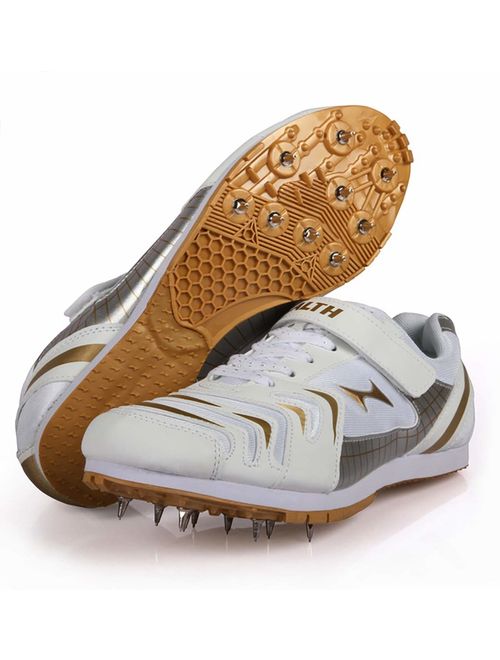 HEALTH Womens Mens Sprint Track & Field Shoes Spike Running Jumping Mesh Breathable Professional Sports Shoes 633