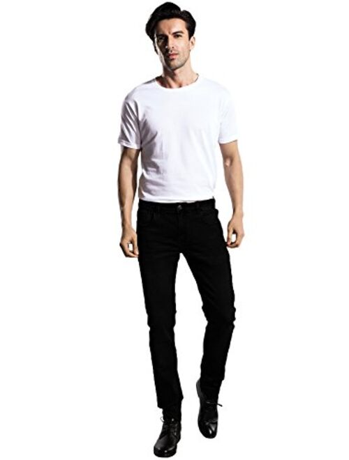 ZLZ Slim Fit Jeans, Men's Younger-Looking Fashionable Colorful Super Comfy Stretch Skinny Fit Denim Jeans...