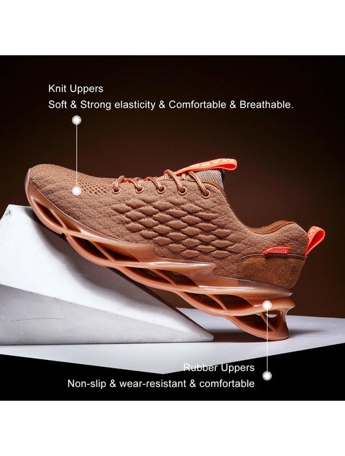 Vooncosir Mens Running Shoes Breathable Walking Blade Non Slip Athletic Tennis Shoes Lightweight Fashion Sneakers
