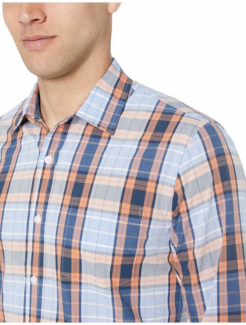 Amazon Essentials Men's Slim-Fit Long-Sleeve Casual Poplin Shirt