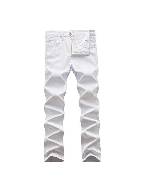 WULFUL Men's Skinny Slim Fit Stretch Comfy Fashion Denim Jeans Pants