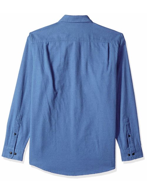 Amazon Essentials Men's Regular-Fit Long-Sleeve Solid Flannel Shirt