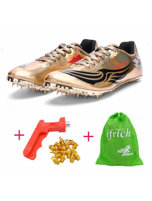 Ifrich Men's Women's Track & Field Shoes Spikes Running Training Track Shoes
