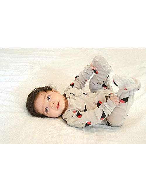 Leveret Fleece Baby Boys Girls Footed Pajamas Sleeper Kids & Toddler Christmas Pajamas (3 Months-5 Toddler)