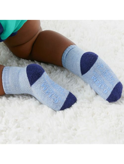 Fruit of the Loom Baby 6-Pack All Weather Crew-Length Socks, Mesh & Thermal Stretch - Unisex, Girls, Boys