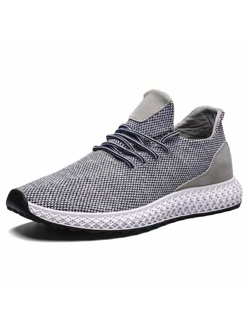 Socviis Men's Non Slip Minimalist Running Shoes Lightweight Breathable Athletic Walking Tennis Fashion Personality Sneakers