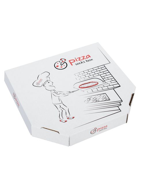 PIZZA SOCKS BOX 4 pairs MIX Hawaii Italian Pepperoni Cotton Socks Made In EU