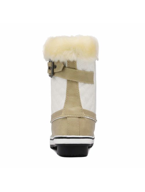 DREAM PAIRS Women's Mid Calf Winter Snow Boots