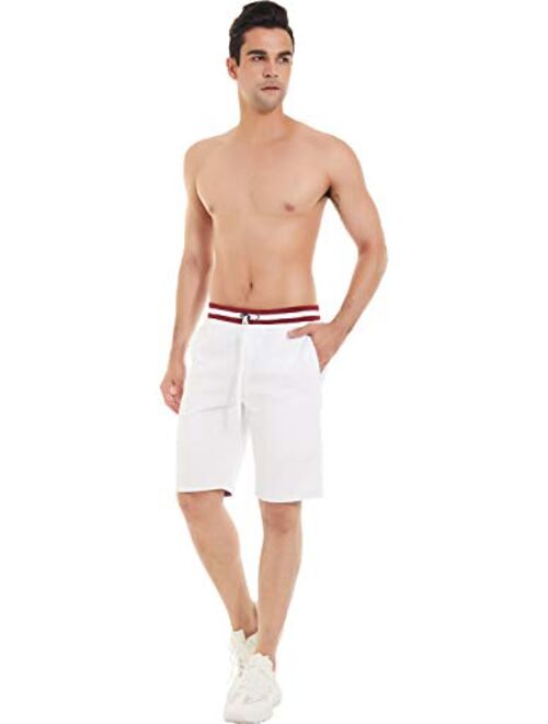 QPNGRP Mens Casual Shorts Drawstring Slim Fit Shorts for Men
