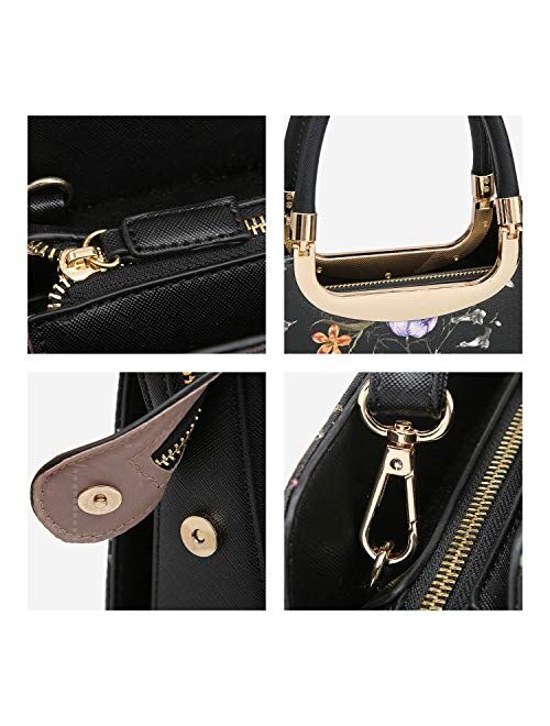 DASEIN Women's Fashion Handbag Ladies Tote Shoulder Bags Satchel Purse Top Handle Work Bag with Matching Wallet