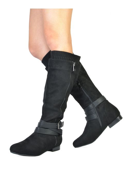 DREAM PAIRS Women's Knee High Boots (Wide-Calf)