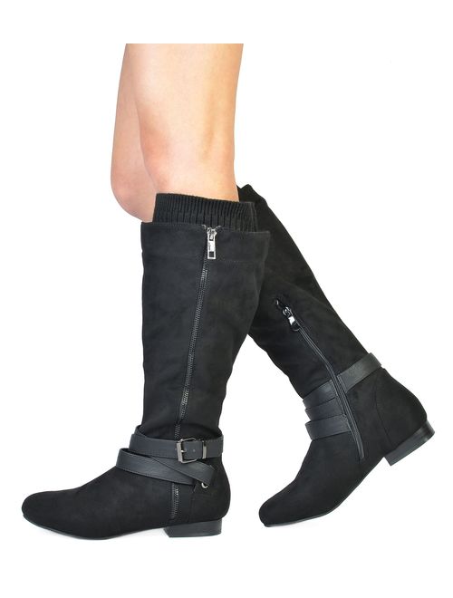 DREAM PAIRS Women's Knee High Boots (Wide-Calf)