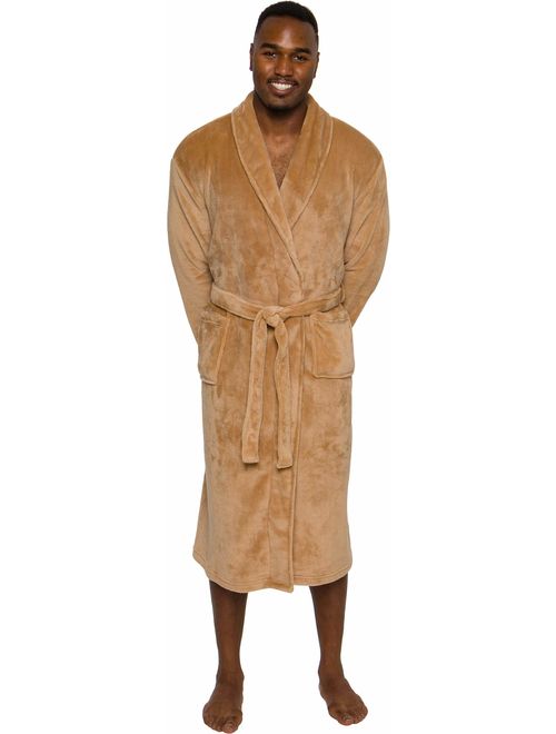 Ross Michaels Mens Plush Shawl Collar Kimono Bathrobe Robe