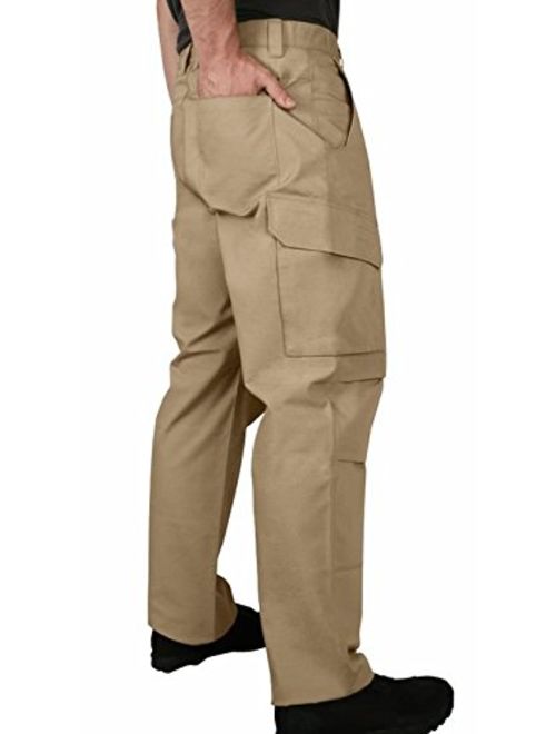 LA Police Gear Mens Urban Ops Tactical Cargo Pants - Elastic WB - YKK Zipper