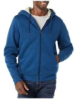 Men's Sherpa Lined Full-Zip Hooded Fleece Sweatshirt