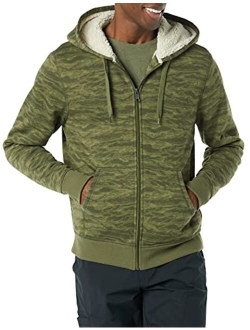 Men's Sherpa Lined Full-Zip Hooded Fleece Sweatshirt