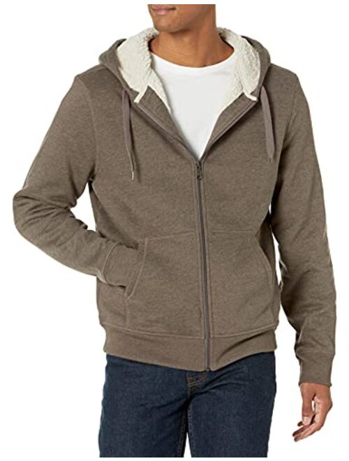 Amazon Essentials Men's Sherpa Lined Full-Zip Hooded Fleece Sweatshirt