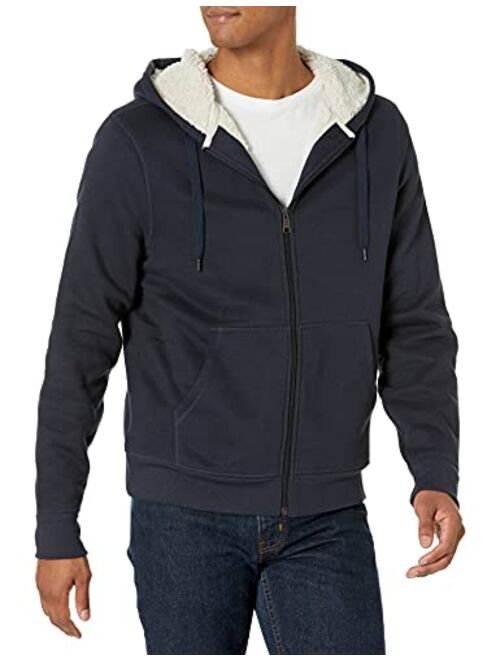 Amazon Essentials Men's Sherpa Lined Full-Zip Hooded Fleece Sweatshirt