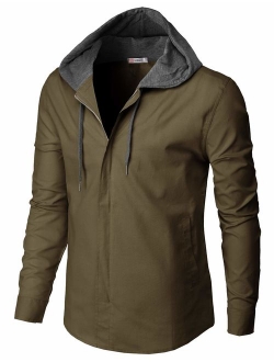 H2H Mens Casual Hoodie Jackets Long & Short Sleeve with Pockets of Various Styles