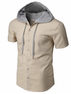 H2H Mens Casual Hoodie Jackets Long & Short Sleeve with Pockets of Various Styles