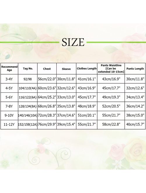 TFJH E Girls Swimsuit UPF 50+ UV Two Piece Long Sleeve Swimwear Rash Guard Sets 3-12Y