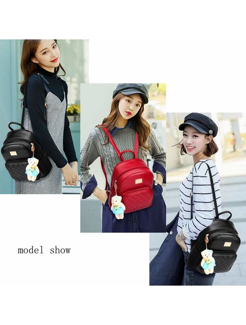 BAG WIZARD Leather Backpack Purse Satchel School Bags Casual Travel Daypacks Womens