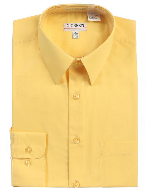 Gioberti Men's Long Sleeve Solid Dress Shirt