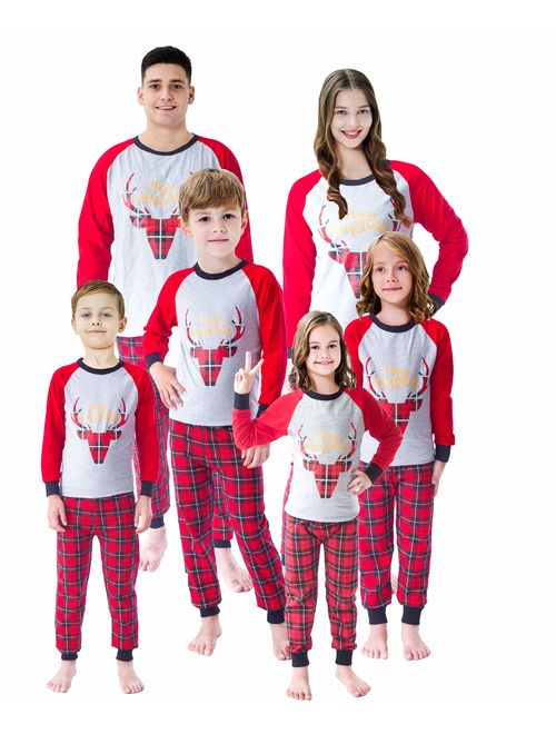 Matching Family Pajamas Christmas Boys and Girls Red Christmas Tree Baby Clothes Mum and Me Pjs Women Men