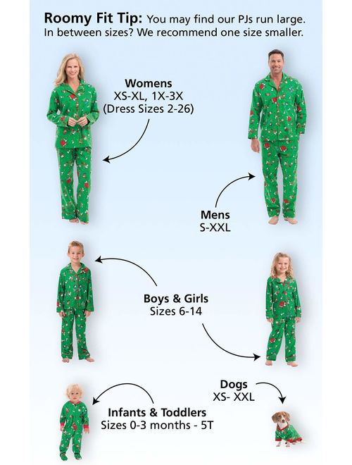 PajamaGram Family Christmas Pajamas Soft - Christmas Pajamas for Family, Green