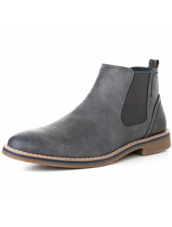 Mens Nash Chelsea Boots Snakeskin Ankle Boot Genuine Leather Lined