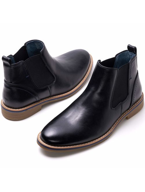 alpine swiss Mens Owen Chelsea Boots Pull Up Ankle Boots