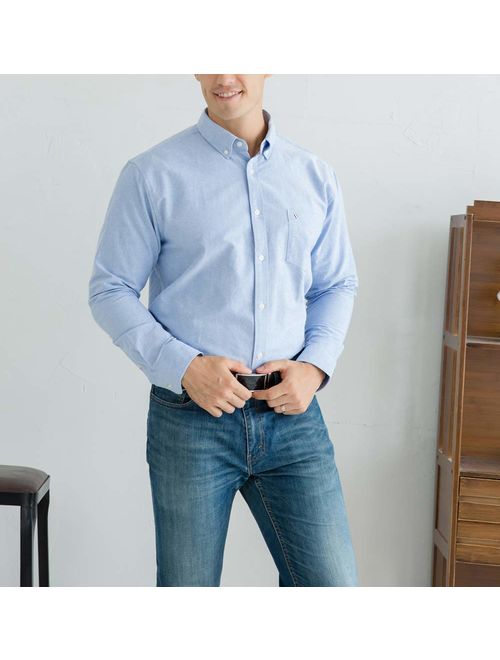 Oxford Shirts for Men Long Sleeve Regular Fit Mens Button Down Shirts Business Casual Mens Shirts