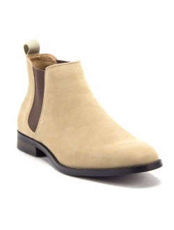 Men's B-2963 Chuck Nubuck Suede Pull-On Round Toe Chelsea Boots