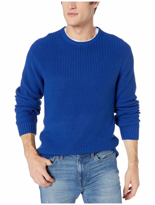 Amazon Brand - Goodthreads Men's Soft Cotton Rib Stitch Crewneck Sweater