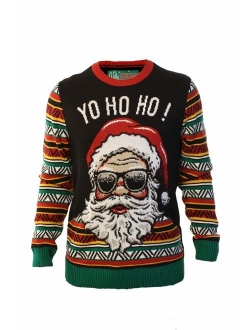 Ugly Christmas Sweater Company Men's Assorted Santa Crew Neck Xmas Sweaters