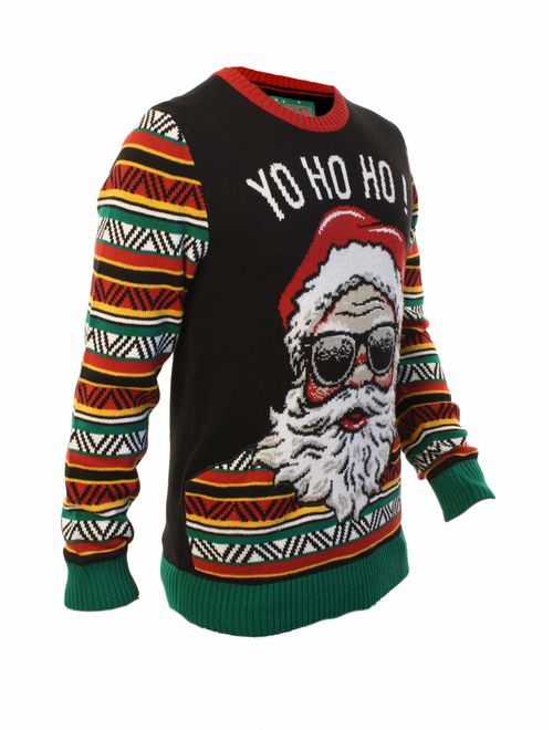 Ugly Christmas Sweater Company Men's Assorted Santa Crew Neck Xmas Sweaters